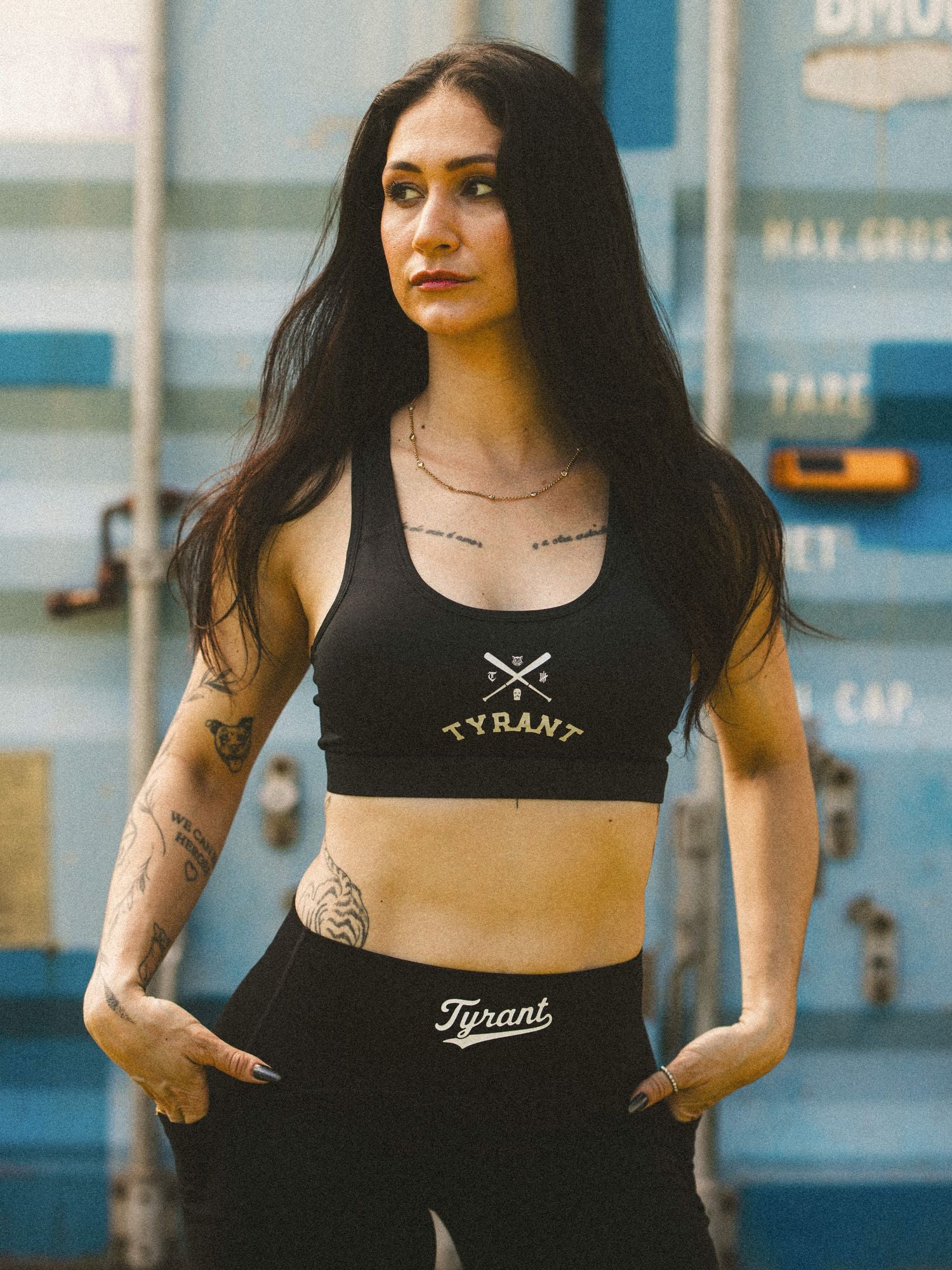 Born Hostile Cropped Sports Bra
