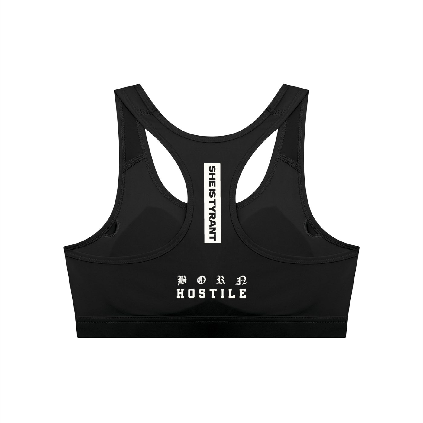 Born Hostile Cropped Sports Bra